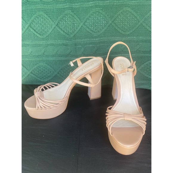 Schutz Yanna Platform NWOT 10.5B beige - Picture 3 of 9